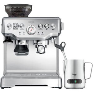 Bean To Cup Coffee Machine 16 Grind Settings 15 Bar Pump PID Temp Control Brushed Stainless Steel