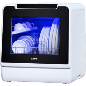 Table Top Dishwasher 5L Water Tank 8 Programs Child Lock White