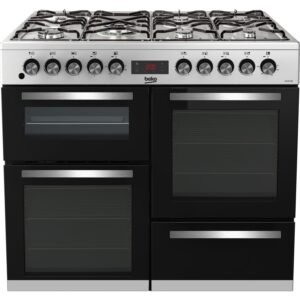 Freestanding Dual Fuel Range Cooker 156L 100cm Stainless Steel