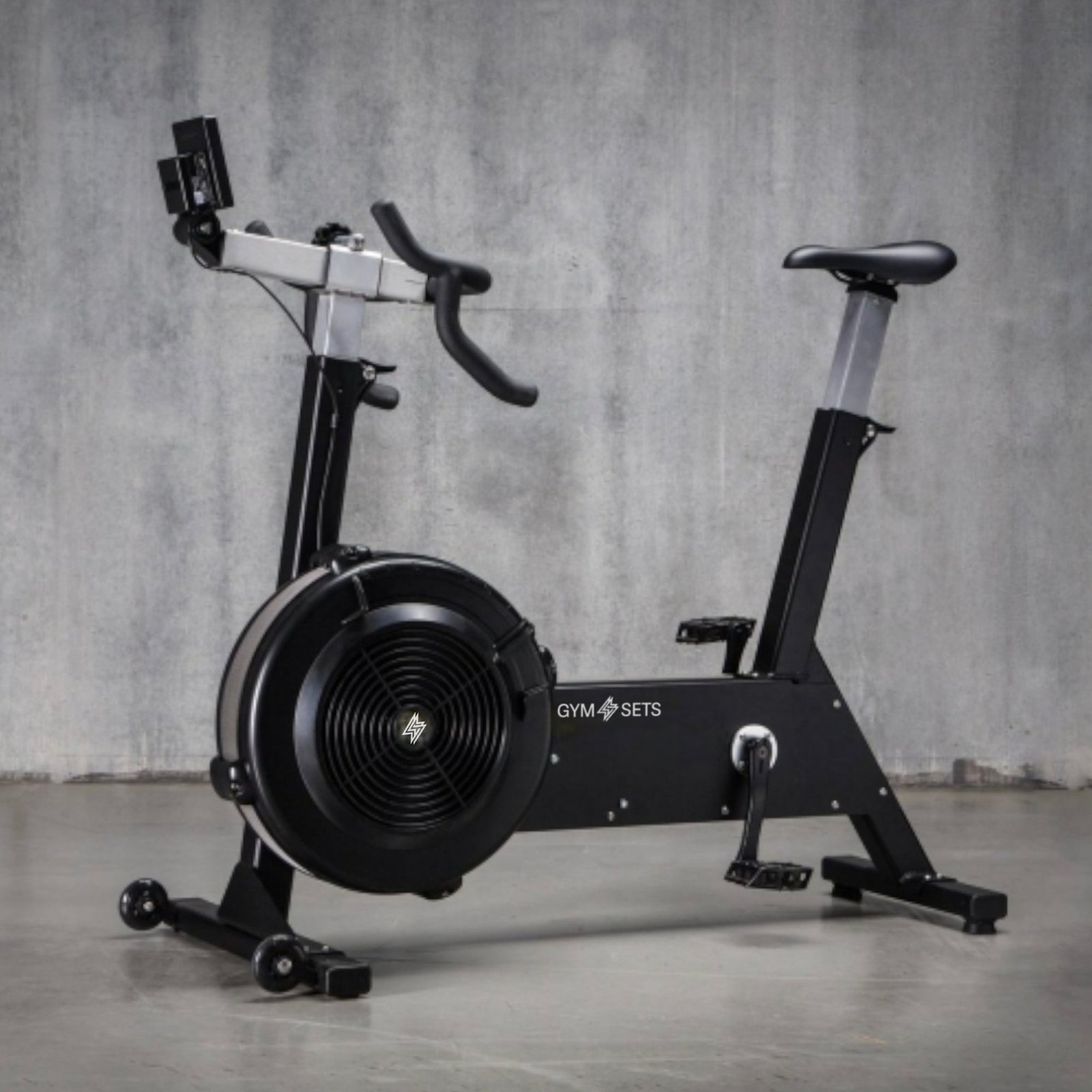 Air Resistance Exercise Bike with Freewheel Clutch and Belt Drive - Image 2