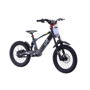 Kids Electric Off-Road Bike 18 Inch Wheels Hub Motor 3 Speed Modes - Black