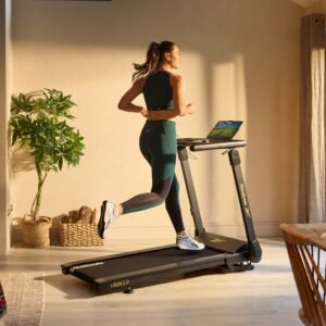Ultra-Compact Folding Treadmill 15 km/h, 12-level Incline, Folds to 31 cm